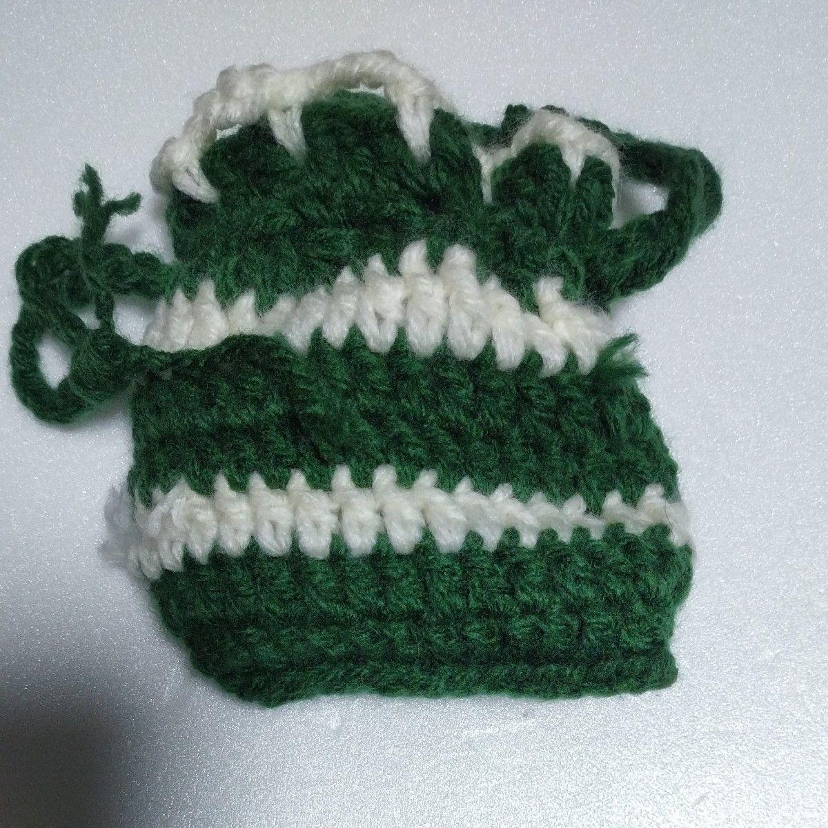 巾着袋　手編み　