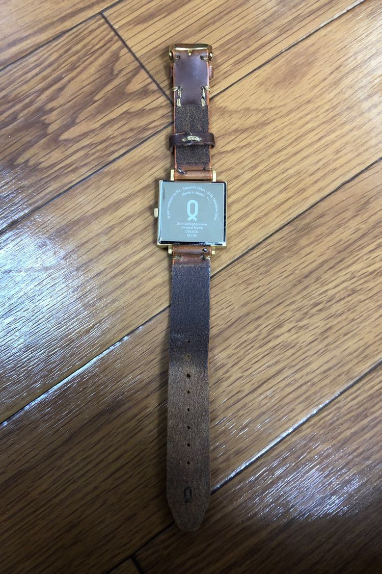 knot ノット 腕時計 スクエア 2016春限定モデル シリアルナンバー付き SQ32　純正のバンド付き_画像4