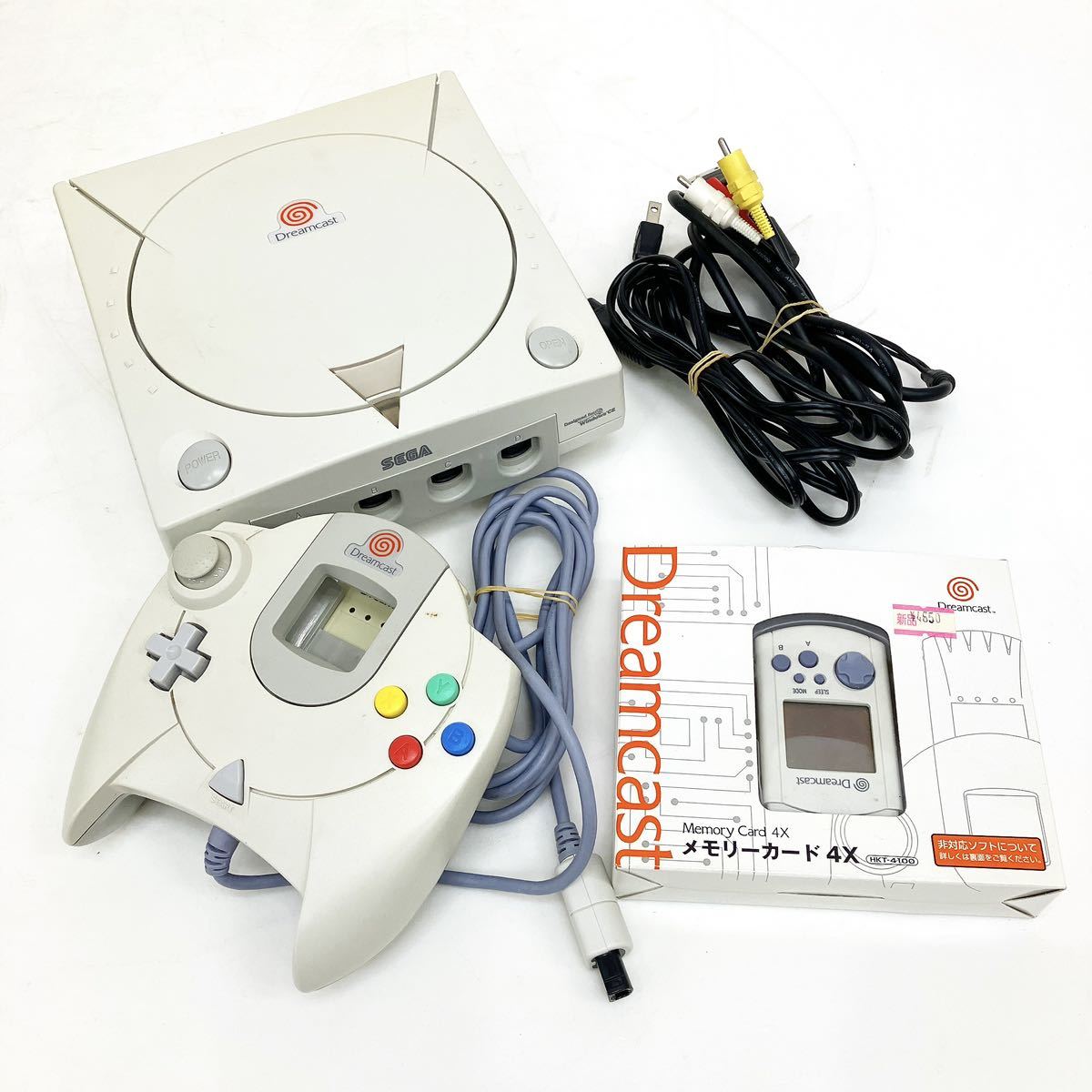 SEGA Dreamcast HKT-3000 本体 ドリームキャスト コントローラー 他 付属品 レトロ ゲーム機 箱付き 通電確認済 alp川0117_画像1