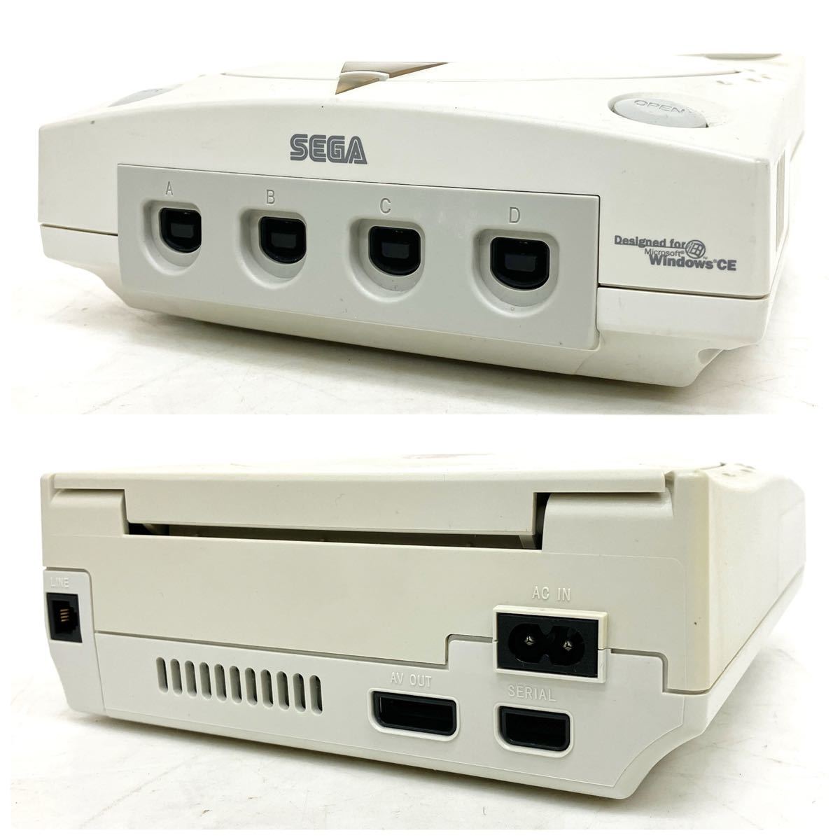 SEGA Dreamcast HKT-3000 本体 ドリームキャスト コントローラー 他 付属品 レトロ ゲーム機 箱付き 通電確認済 alp川0117_画像4