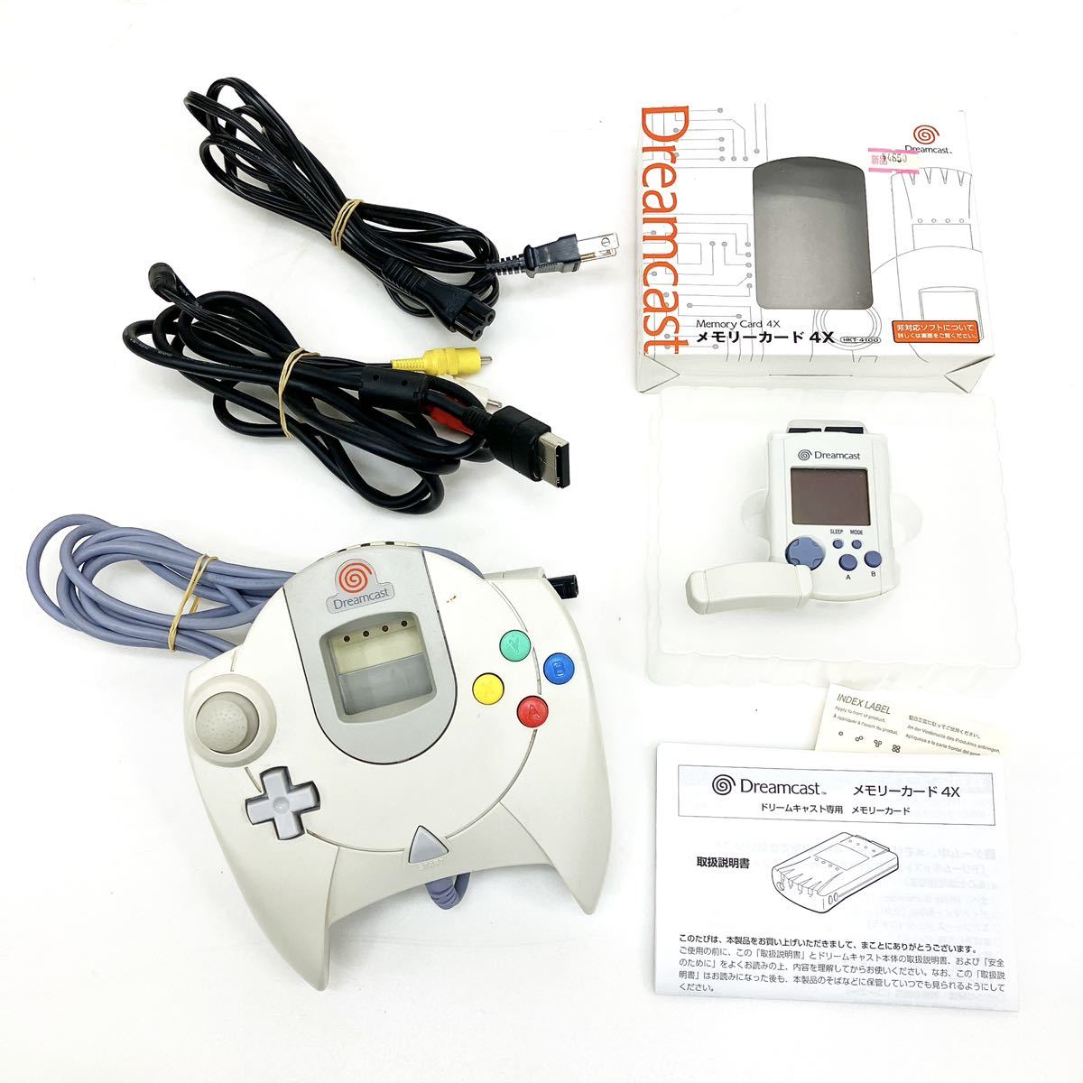 SEGA Dreamcast HKT-3000 本体 ドリームキャスト コントローラー 他 付属品 レトロ ゲーム機 箱付き 通電確認済 alp川0117_画像9