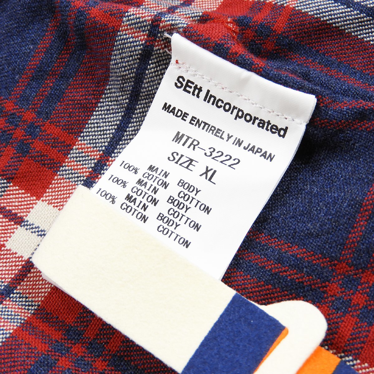 極上 Mountain Research マウンテンリサーチ No Sew Shirt 1 レッド size XL #13843 カジュアル MTR3222 シャツ 切替 チェック_画像4