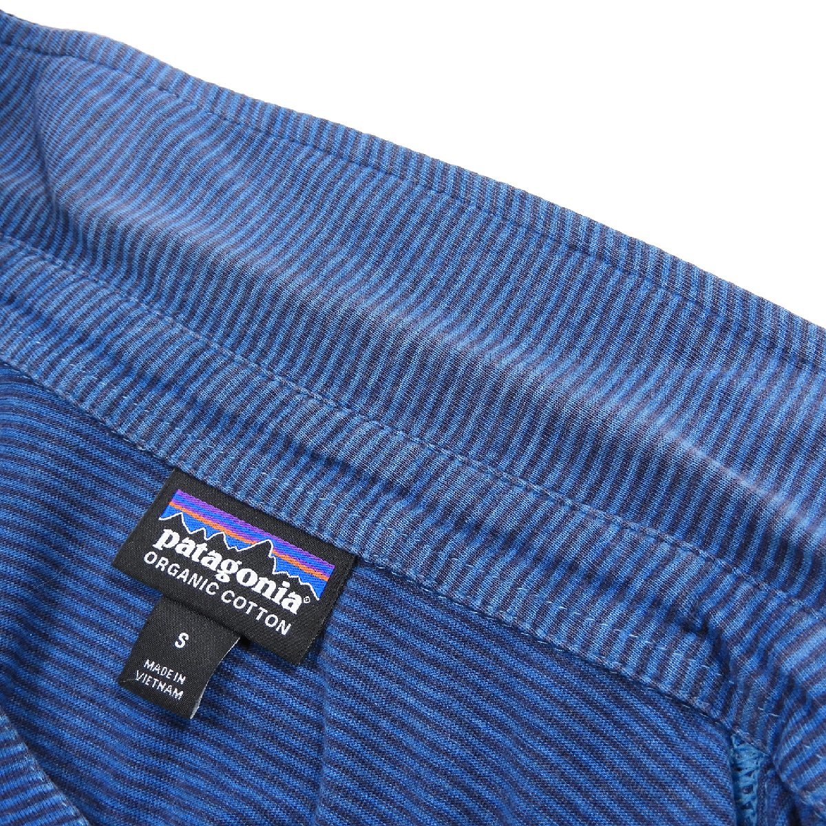 patagonia パタゴニア 52776 半袖ポロシャツ ボーダー Size S #13429 送料360円 アメカジ アウトドア カジュアル_画像6