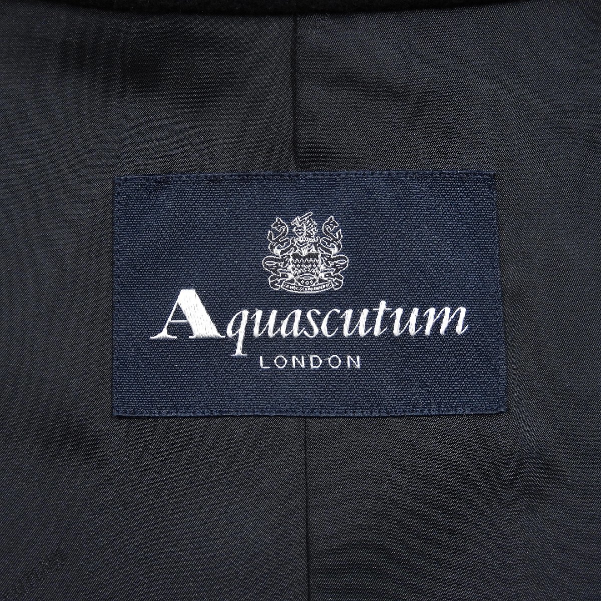 Aquascutum アクアスキュータム カシミヤコート ブラック Size 34 #14182 カジュアル きれいめ アウター_画像3