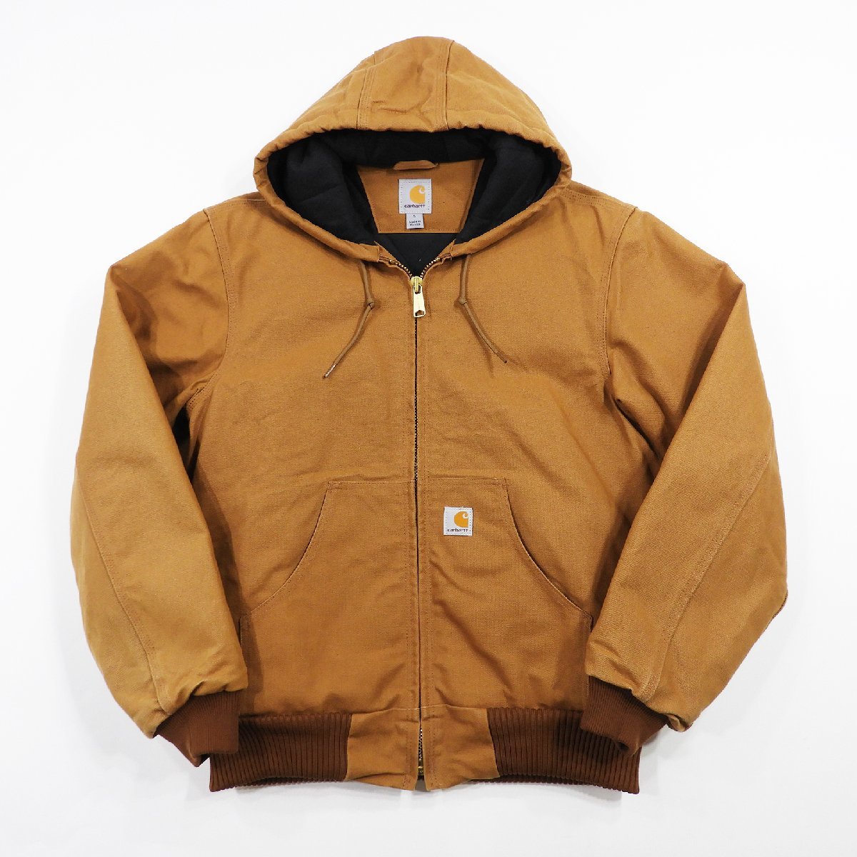 美品 CARHARTT カーハート ACTIVE JACKET アクティブジャケット ブラウン Size S #14206 アメカジ ストリート ワーク ダック パーカー_画像1