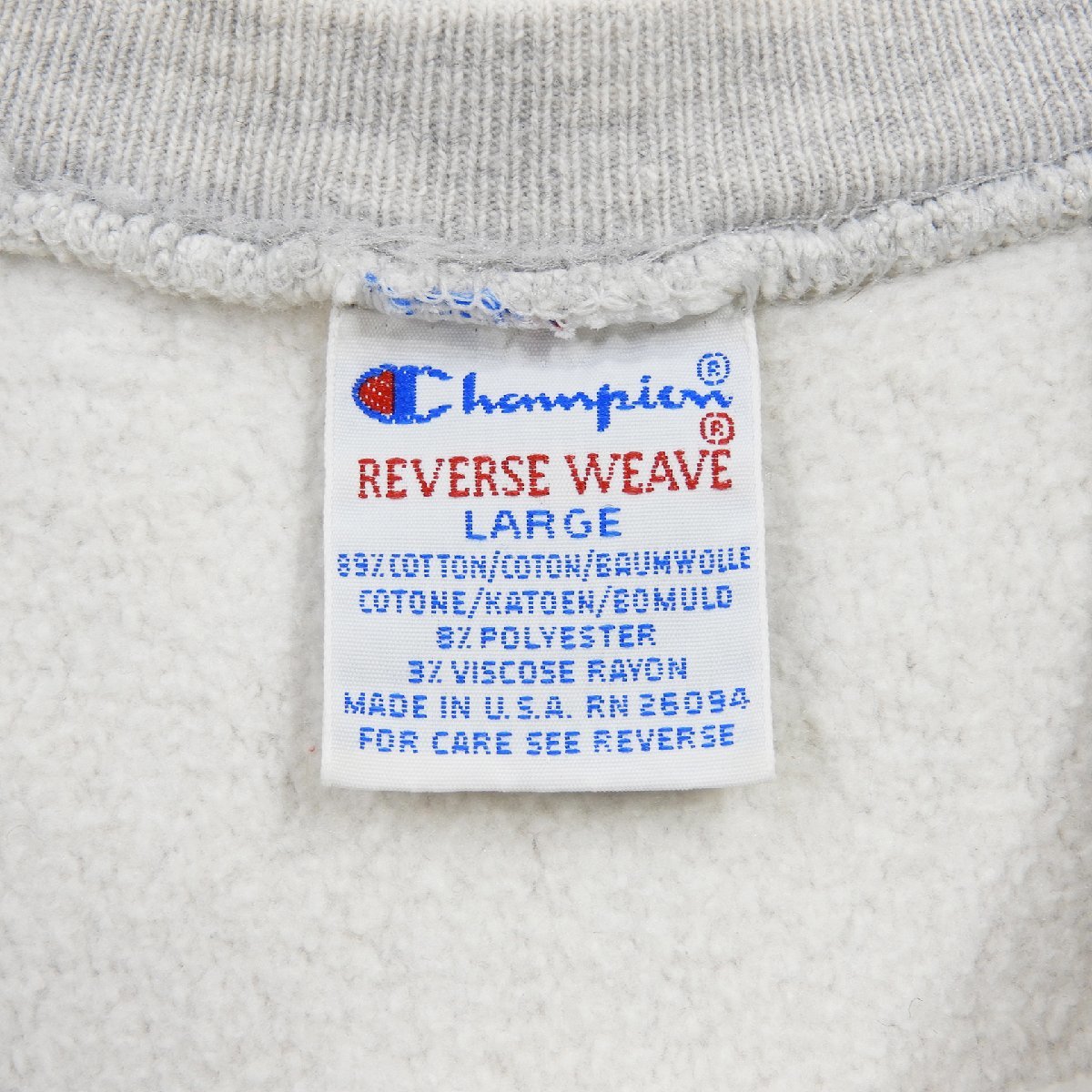 90's Champion チャンピオン リバースウィーブ スウェットシャツ アメリカ製 Size L #14476 ヴィンテージ オールド RW トレーナー USA_画像3