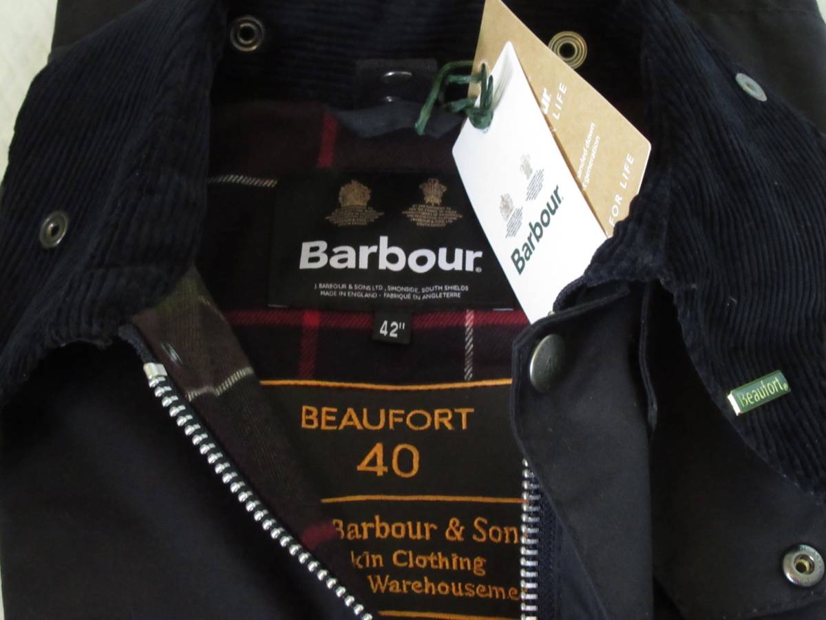 20%OFF 新品 Barbour バブアー ビューフォート 40周年限定モデル ネイビー 42 送料無料_画像7