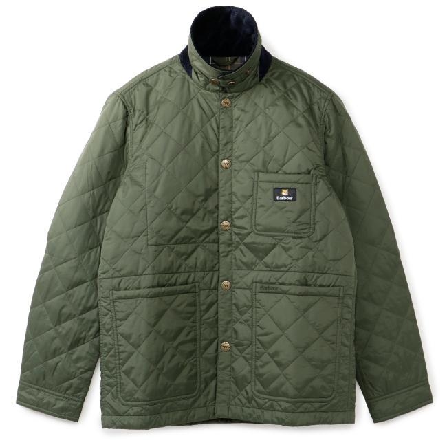 MAISON KITSUNE×Barbour メゾンキツネ バブアー キルティングジャケット オリーブ メンズM ケニング 送料無料_画像8