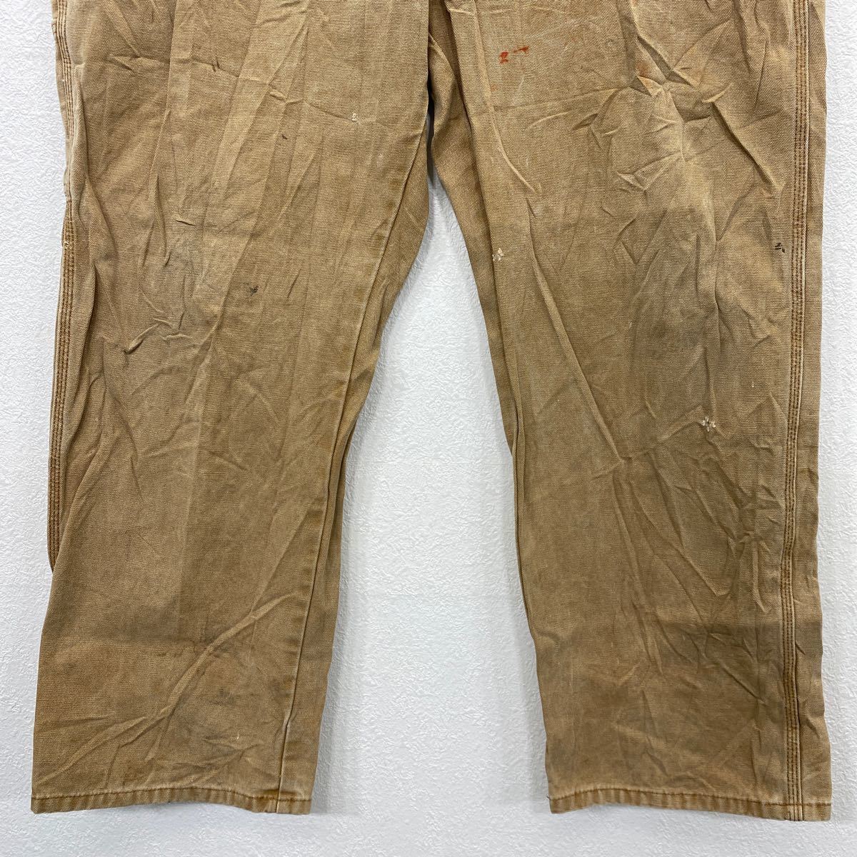 中古 古着 Dickies ワークパンツ W40 ディッキーズ ダック コットン メキシコ製 ビッグサイズ キャメル 古着卸 アメリカ仕入 2401-167_画像3