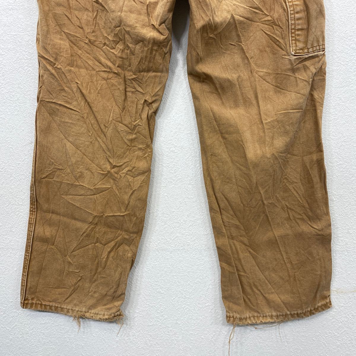 中古 古着 Dickies ワークパンツ W32 ディッキーズ ペインターパンツ ダック コットン メキシコ製 キャメル 古着卸 アメリカ仕入 2401-116の画像8