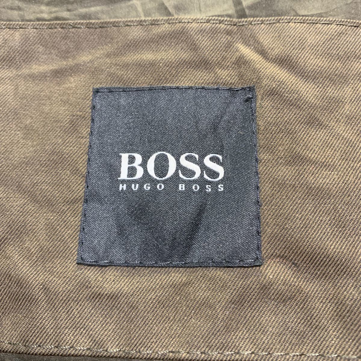 中古 古着 BOSS ジップアップ ジャケット 2XL～ ブラウン ビッグサイズ ボス 内ポケット 内側腰ベルト 古着卸 アメリカ仕入 a601-5968_画像9