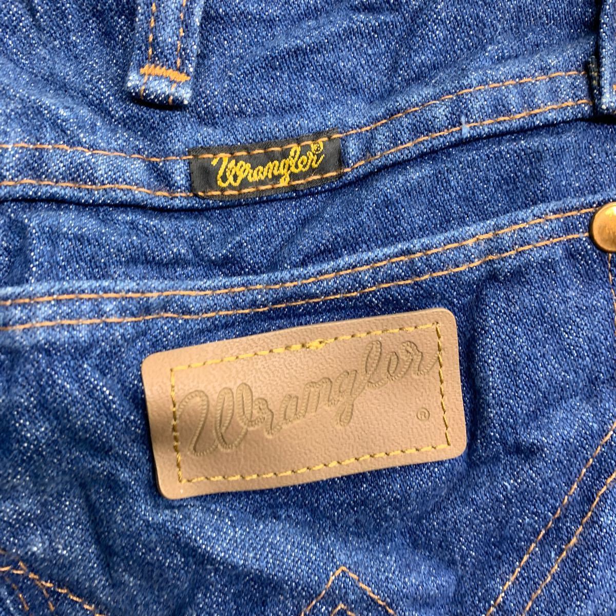 中古 古着 Wrangler カウボーイ ロングパンツ W34 ラングラー 13MWZ インディゴ コットン USA製 古着卸 アメリカ仕入 2401-776_画像7