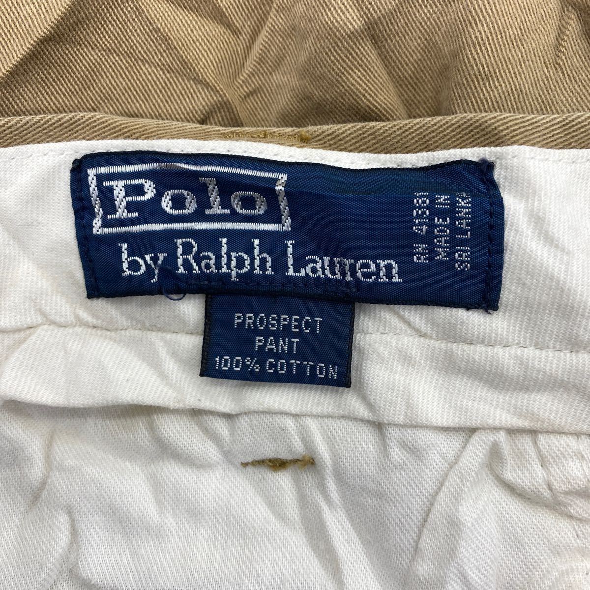中古 古着 Polo Ralph Lauren チノパンツ W36 ポロラルフローレン コットン ビッグサイズ キャメル 古着卸 アメリカ仕入 2401-790_画像7