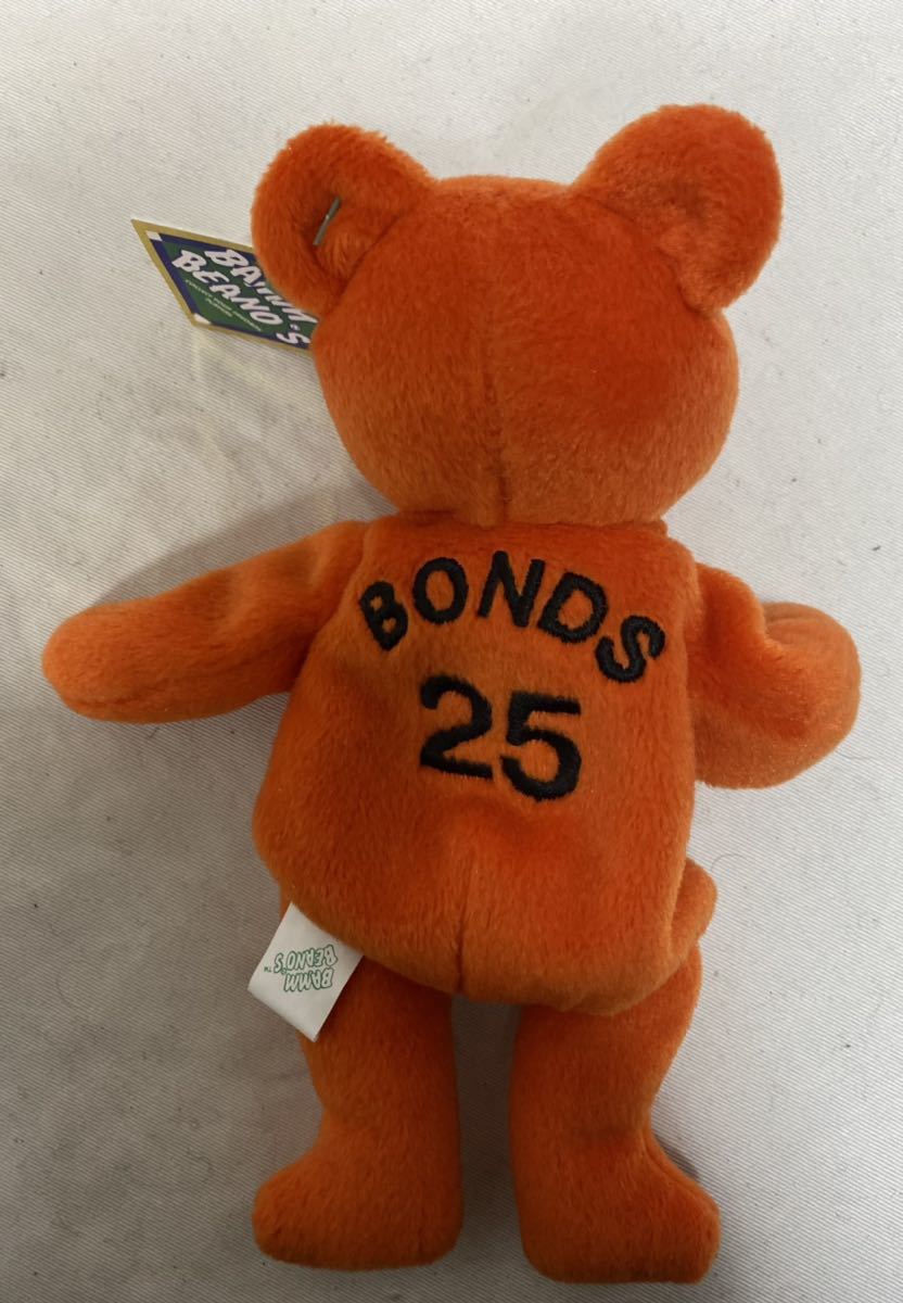 アメリカ　Bamm Beano's くまのぬいぐるみ　Barry Bonds #25 20センチ　MLB バリー・ボンズ_画像2