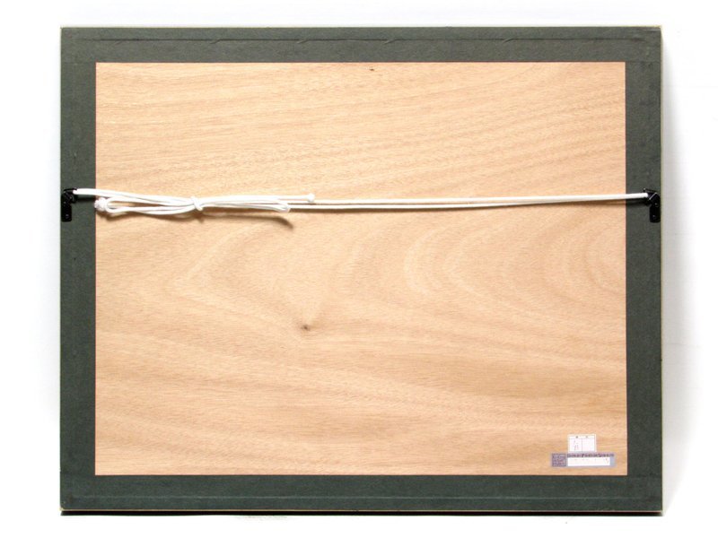 【GINZA絵画館】福井良之助　孔版画「花（はすの実のある静物）」少数限定１５・直筆サイン・１９６０年作　K43V0Q9B8D4S5D_画像5