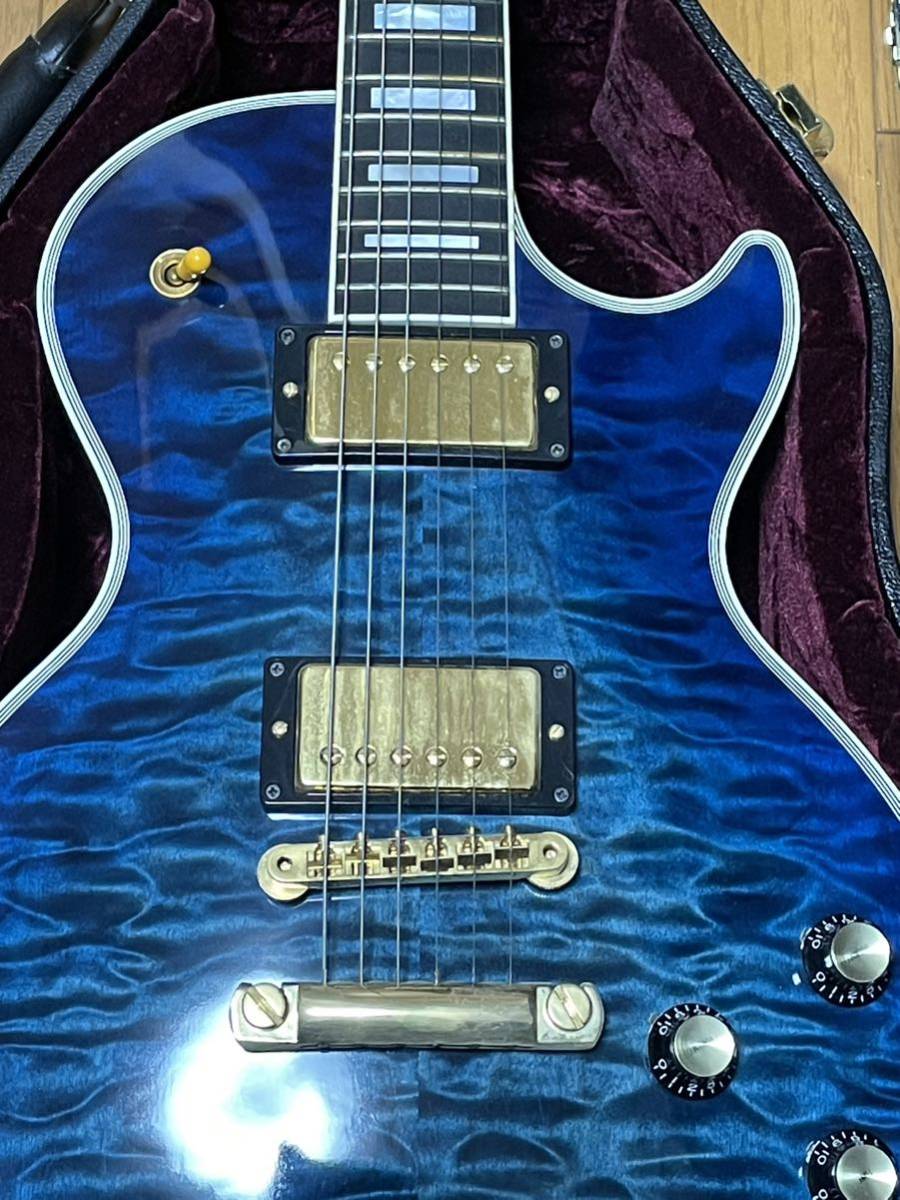 Gibson custom Shop Les Paul Custom インディゴブルー　キルトトップ_画像4