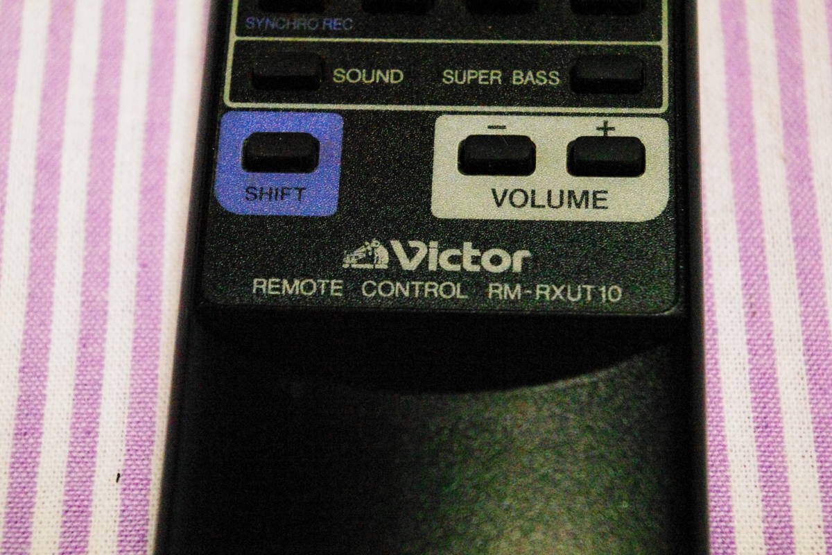 Victor ビクター CD テープ マイクロコンポ UX-T100　リモコン RM-RXUT100D ■y3-9_画像2