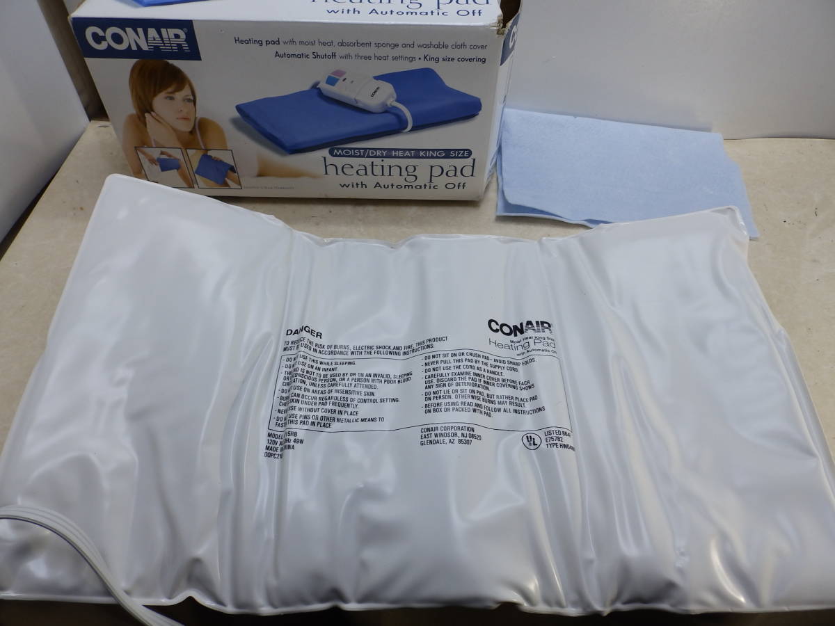 CONAIR ヒーティングパッド 50cmX29cm L/M/H コントローラー付 箱/取扱説明書有 中古！_画像2