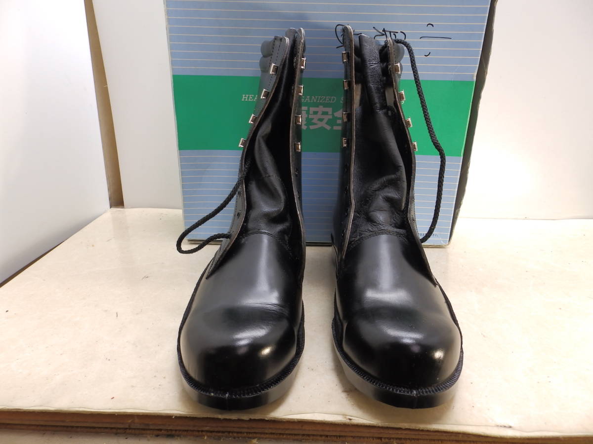 3 green safety shoes half boots T8101...25cmEEE unused storage goods!