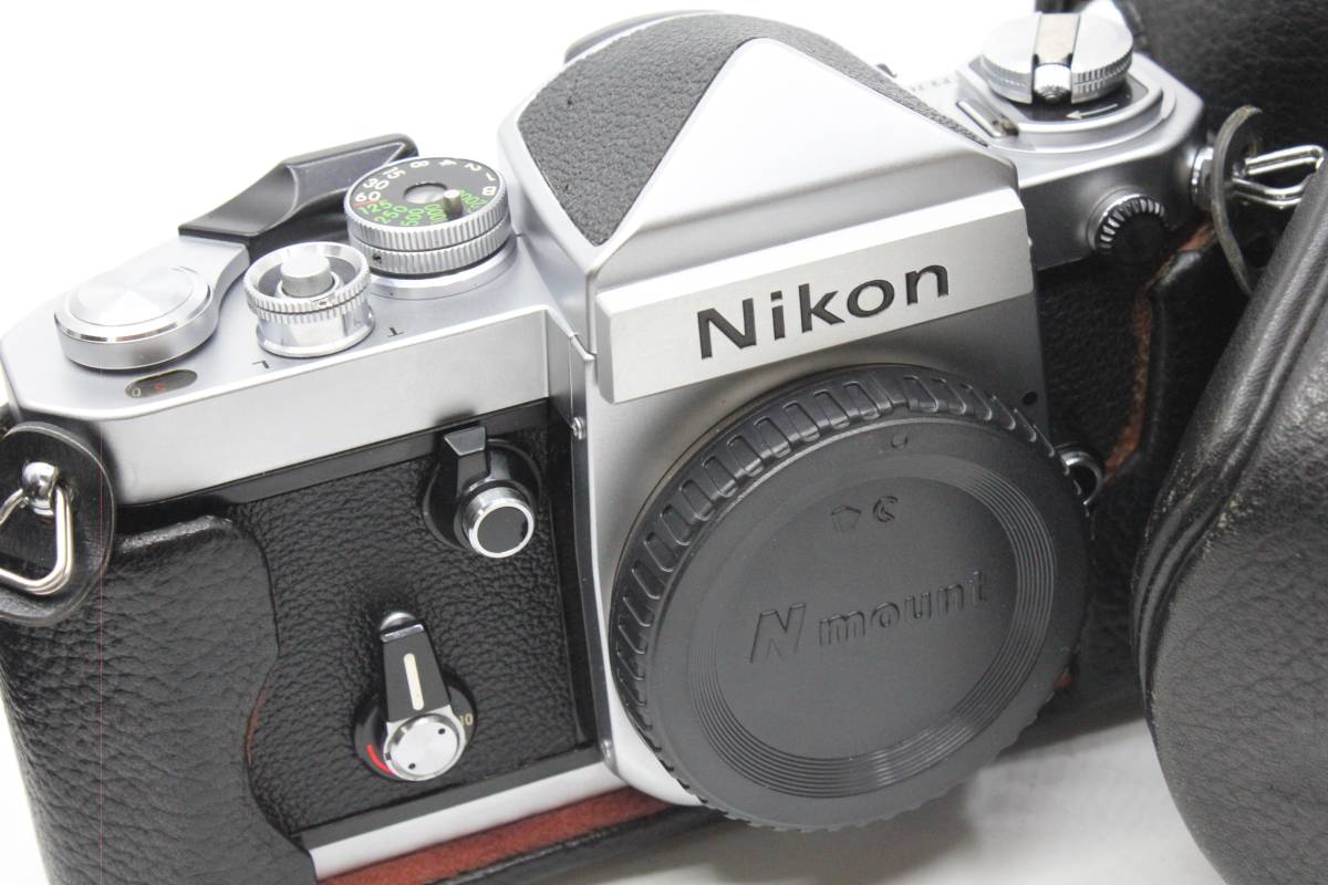 【動作確認済／極上美品】 ニコン Nikon F2 アイレベル ボディ シルバー 763万番 ケース CF-1 MT4125_画像1