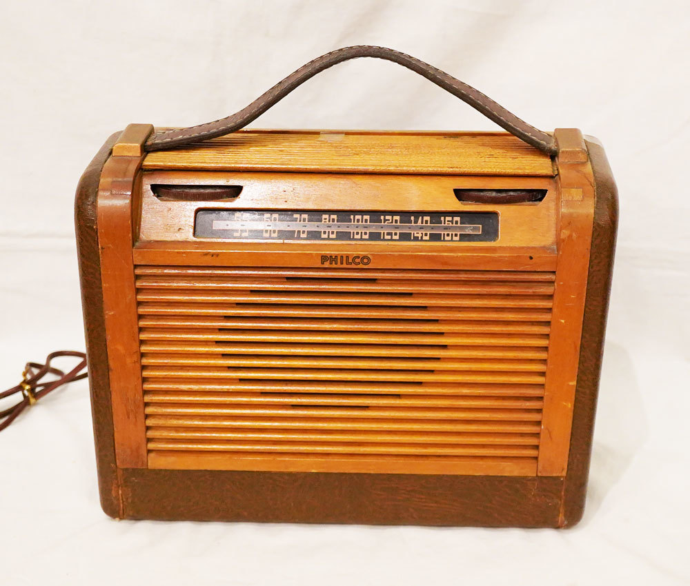  America Phil koPhilco moderl 46-350 модель 46-350 портативный AM вакуумная трубка радио (1946 год примерно ) прием хороший б/у товар 
