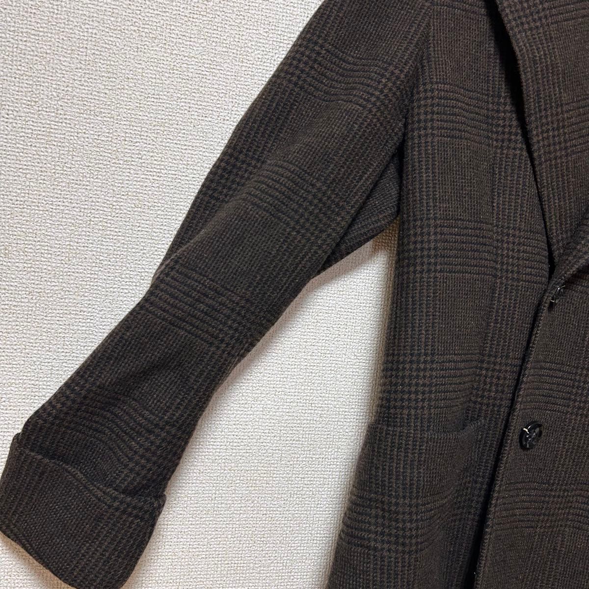 スーツセレクト　チェック　ブラウン　チェスターコート　ミドルコート　Bishu Japan Suit Select 男性用　メンズ