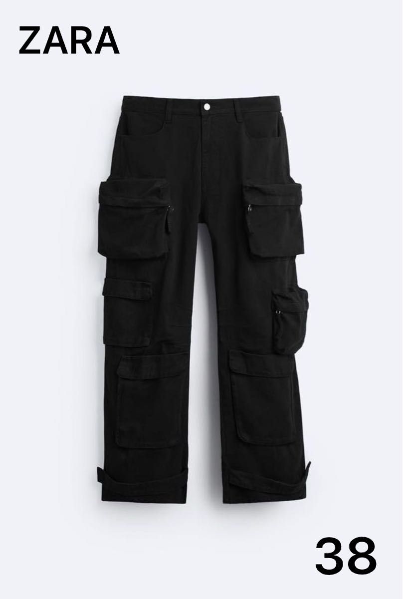 新品 ZARA ユーティリティポケットパンツ 38 即完売商品 カーゴ 新品 ZARA ユーティリティポケットパンツ 38 即完売商品 カーゴ