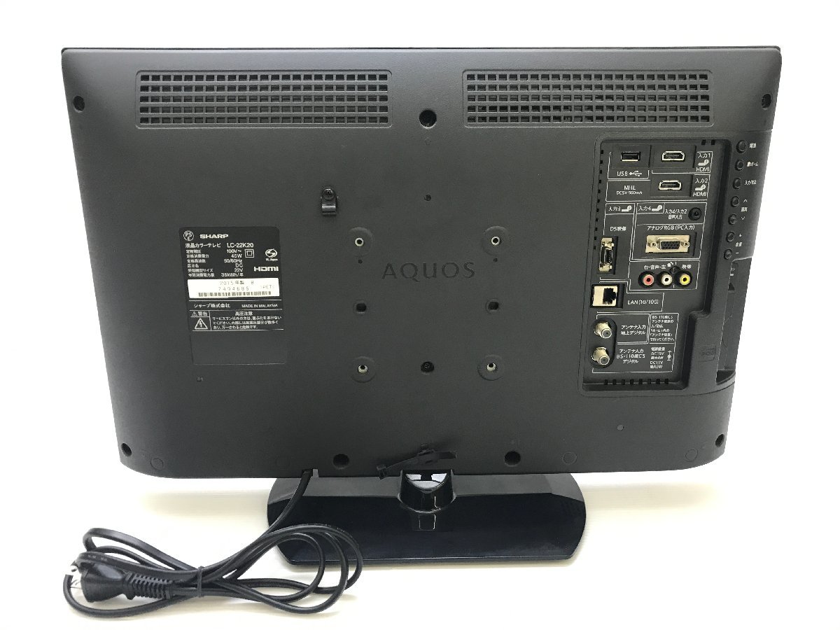 シャープ SHARP アクオス AQUOS LC-22K20 液晶テレビ 22型 エッジ型LEDバックライト FHD 外付けHDD録画対応 T01035S_画像3