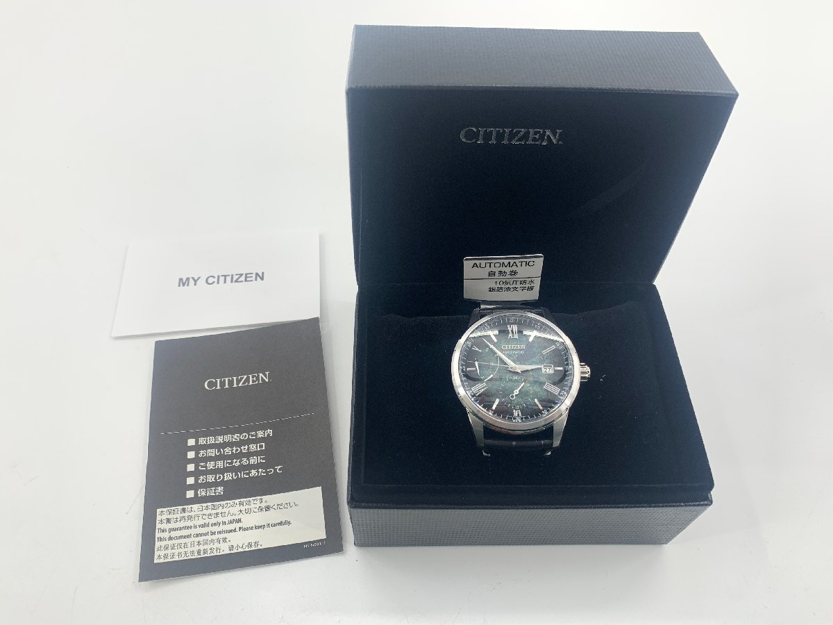 未使用品 CITIZEN シチズン コレクション メカニカル NB3020-16W 腕時計 自動巻き メンズ 10気圧防水 ベルト素材カーフ革 01178I_画像1