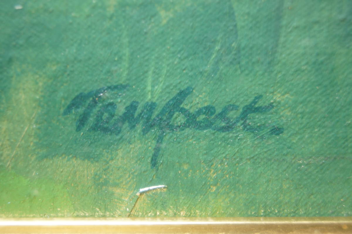  author un- details vi kto-* Tempest [..( kent .)]12 number oil painting . autograph have frame Tempest England landscape painting oil painting picture inspection : month light .