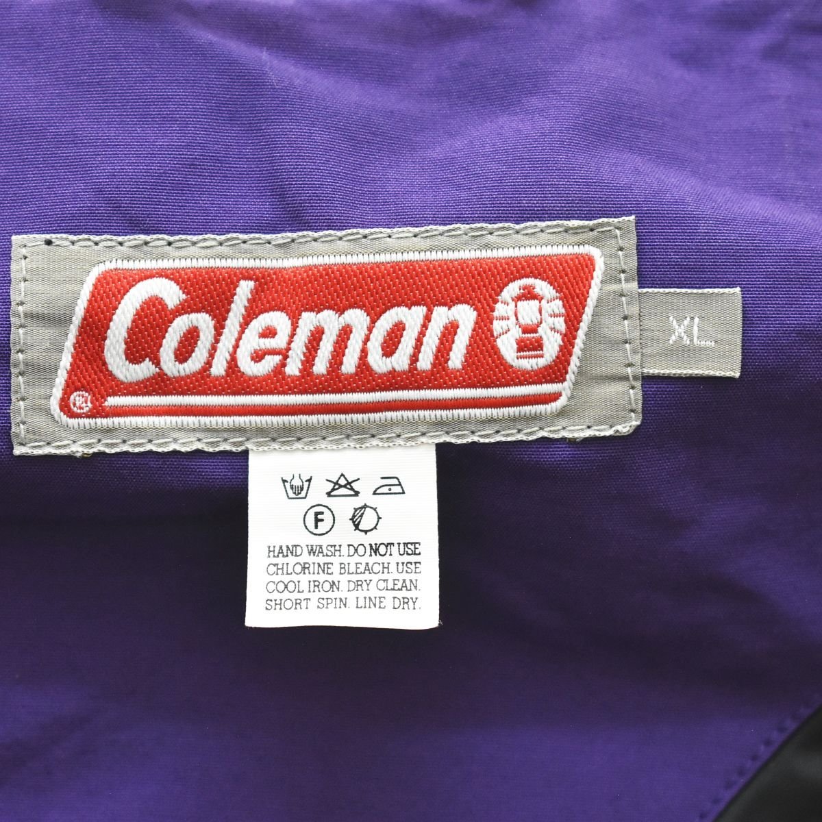 ★コールマン Coleman コットンナイロン 中綿 マウンテン ジャケット XL パープル★アウトドア メンズ 裏キルティング パーカ ジャンパー★_画像5