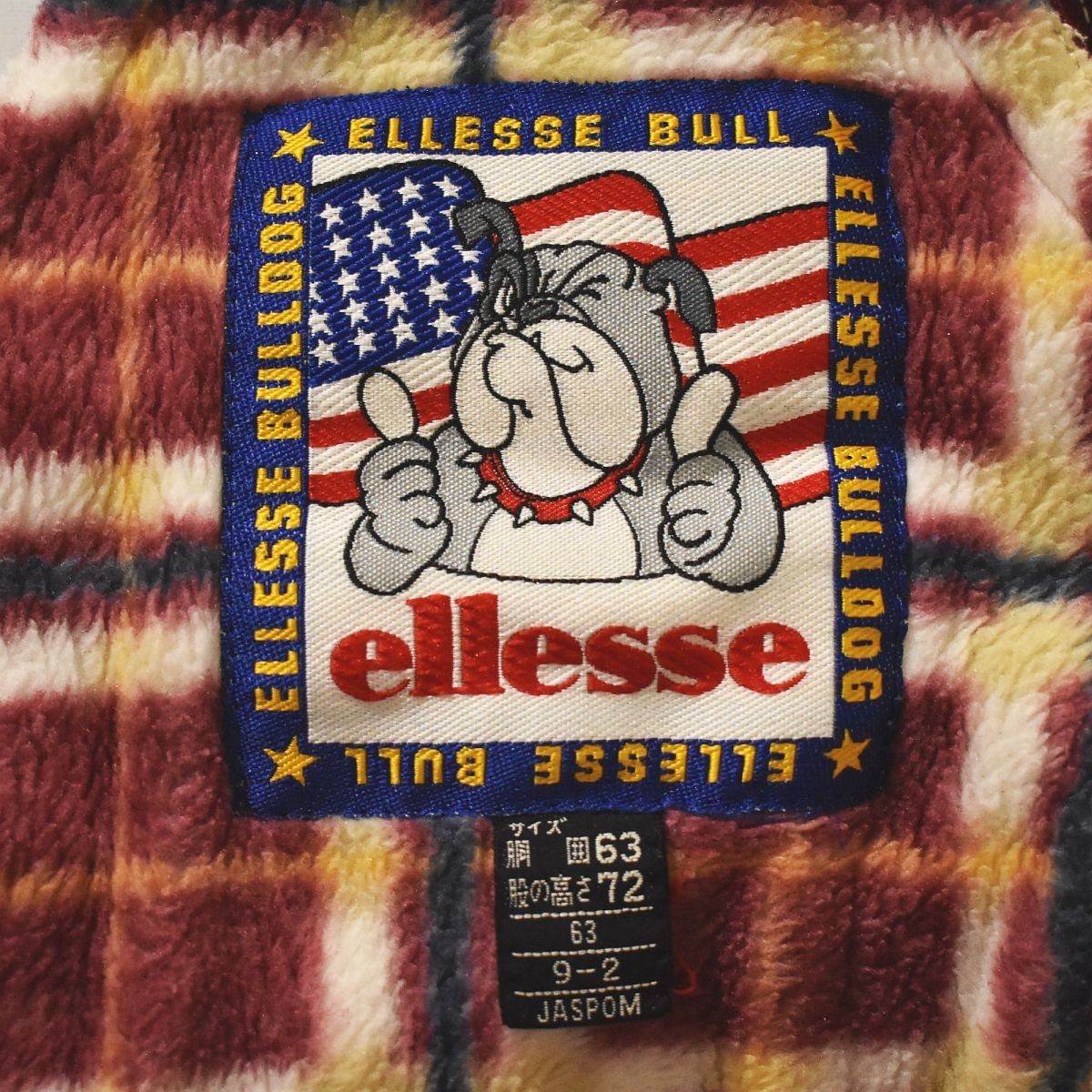 ♪当時物 レトロデザイン エレッセ ellesse ナイロン スキー ウェア 上下 セットアップ M ホワイトxボルドー♪レディース スノー♪_画像7