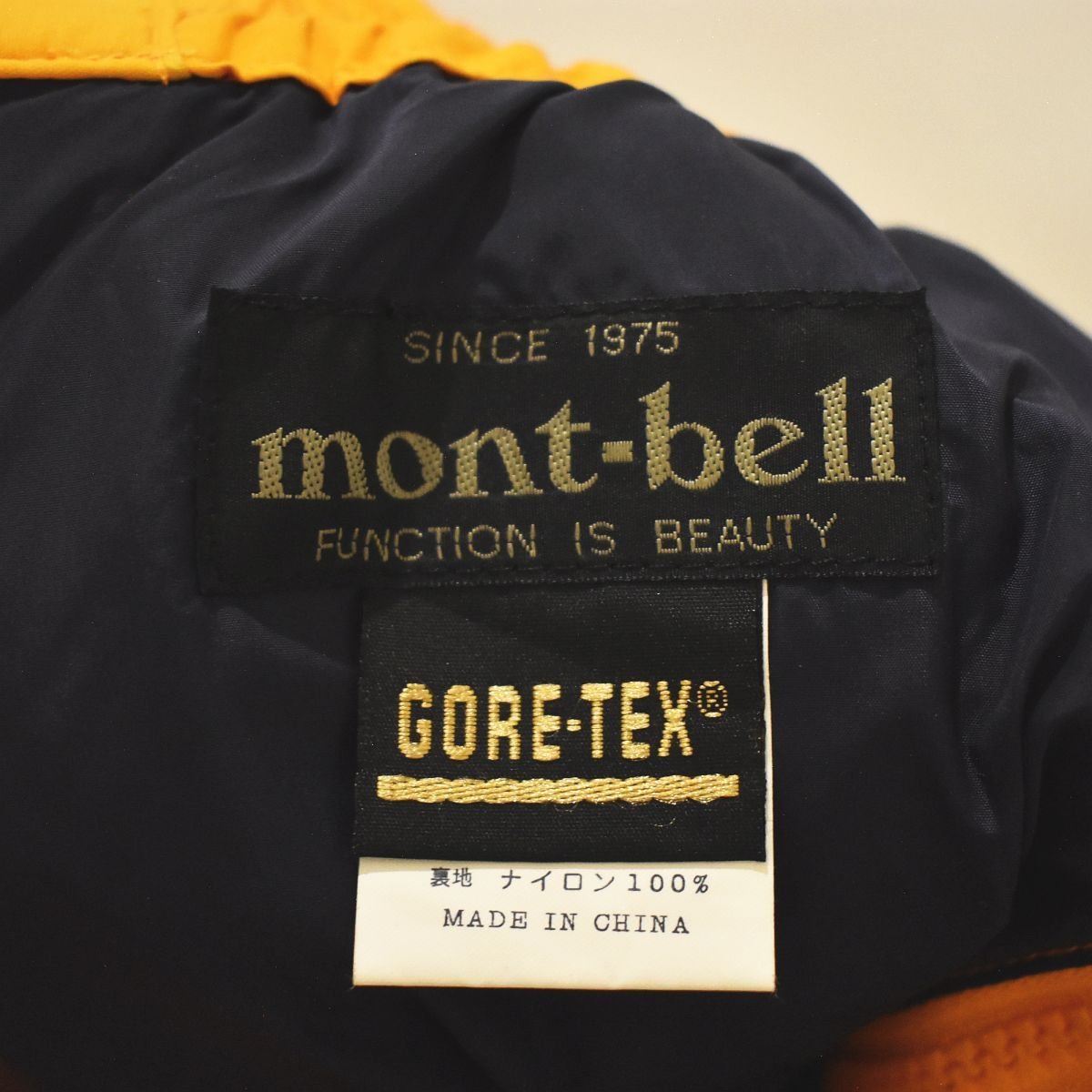 ★GORE-TEX モンベル mont-bell ゴアテックス ナイロン スノー パンツ S イエロー★アウトドア レイン スキー ボード スノボ ウェア 防水★_画像3