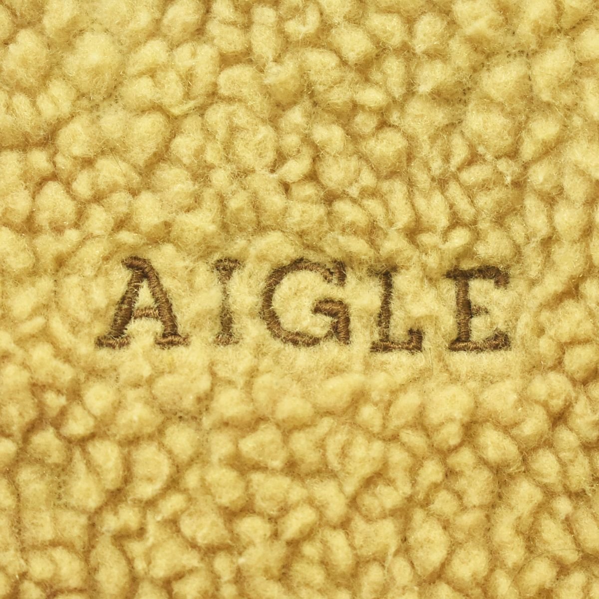 ★1着は持っていたい定番アイテム! エーグル AIGLE ジップアップ ボア フリース ジャケット M ベージュ 古着 アウトドア シェル ブルゾン★_画像4