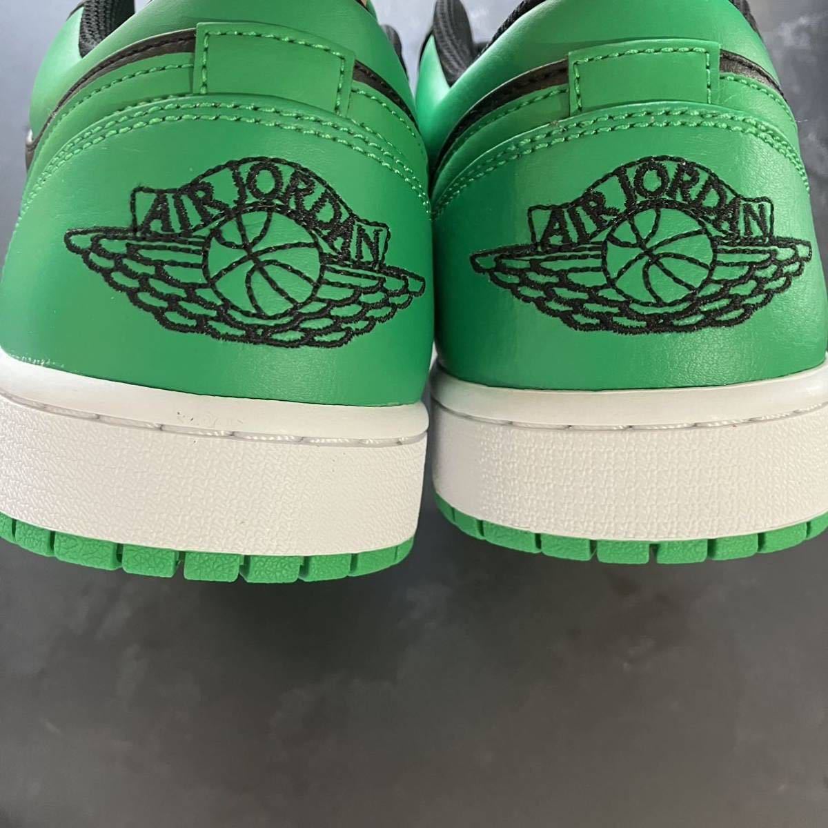 28cm NIKE AIR JORDAN 1 LOW 553558-065 ナイキ エア ジョーダン ワン ロー ローカット ブラック グリーン BLACK GREEN