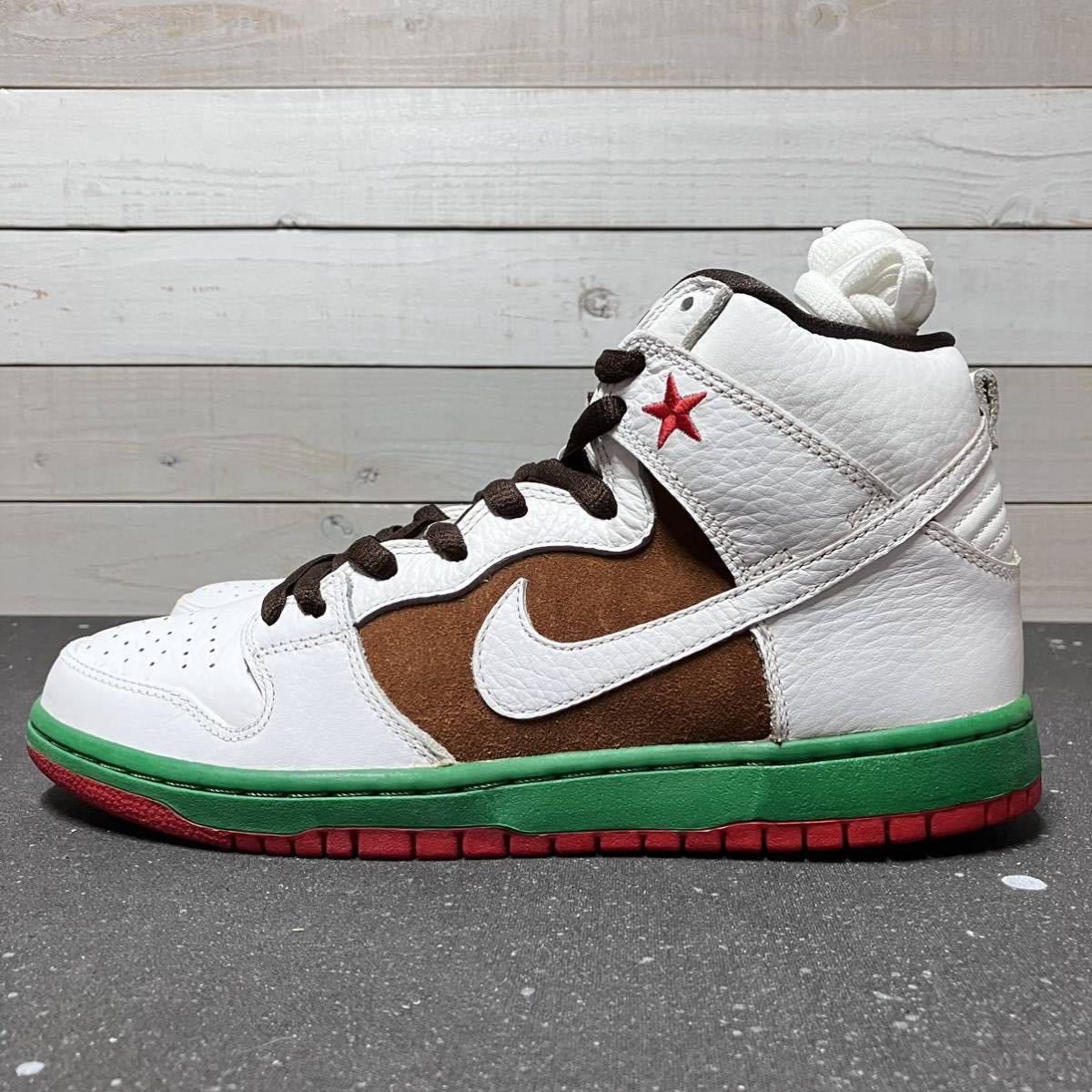 27.5cm NIKE DUNK HIGH PREMIUM SB CALIFORNIA 313171-201 ナイキ ダンク ハイカット プレミアム エスビー カリフォルニア SKATEBOARD