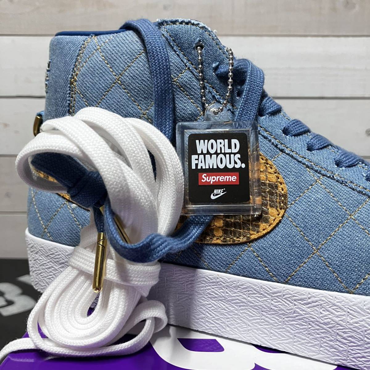 送料無料 27cm NIKE SB ZOOM BLAZER MID QS 2 SUPREME DENIM DX8421-400 ナイキ エスビー ズーム ブレザー ミッドシュプリーム デニム