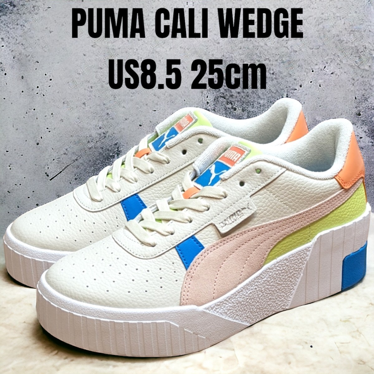 未使用 PUMA プーマ カリウェッジ 25cm 厚底スニーカー マルチ 未使用 PUMA プーマ カリウェッジ 25cm 厚底スニーカー マルチ