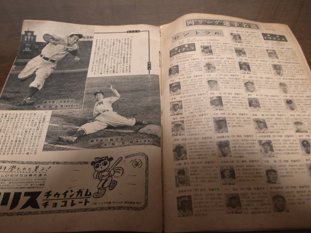 昭和25年アサヒスポーツ/プロ野球アルバム/両リーグ全選手一覧/松竹ロビンス/毎日オリオンズ/西日本パイレーツ/西鉄クリッパース/大映　_画像4