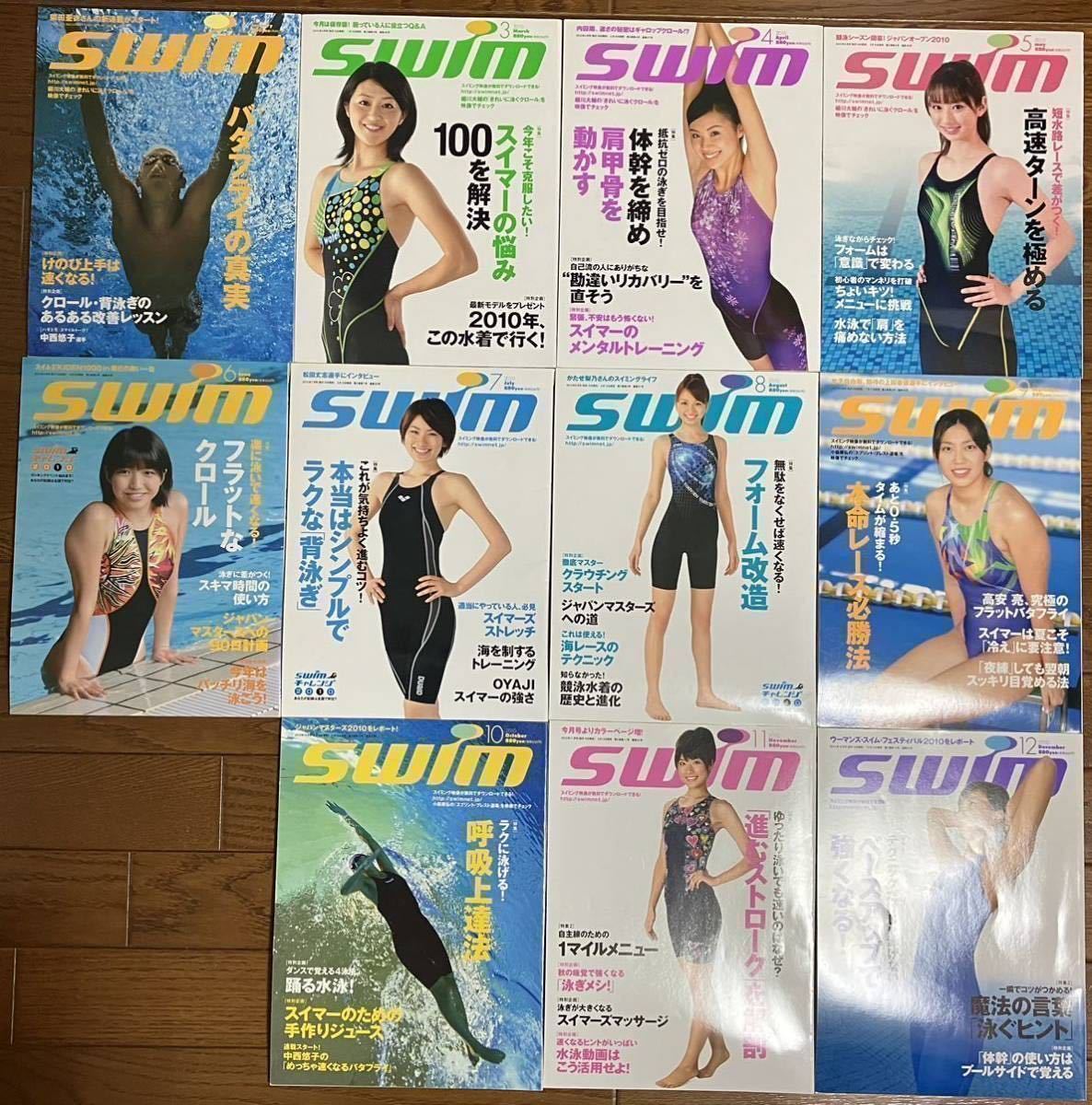 (水泳専門誌)スイム SWIM2010年.2011年.2012年(スポーツ店オリジナル飲料ボトル(300ml位)付き)の画像2