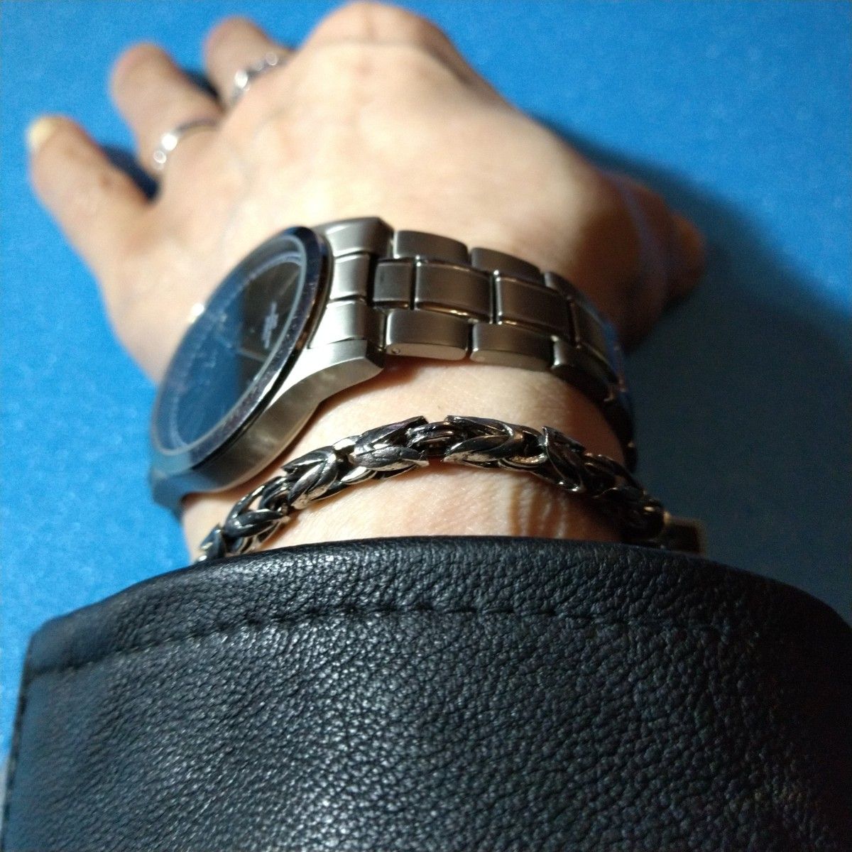 テクノス 腕時計 メンズ チタン製 クオーツ