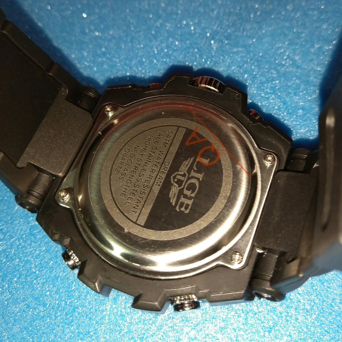 LIGEデジタルミリタリー50m防水メンズスポーツクオーツ腕時計1103