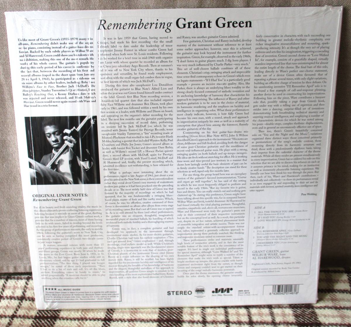 【BLUE NOTE未発表盤】Grant Green / Remembering（グラント・グリーン / リメンバリング）_画像2