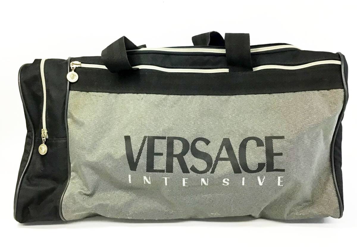 VERSACE INTENSIVE ボストンバッグ ショルダー スポーツ メンズ レディース 旅行 黒 ブラック 肩掛け 2way カバン かばん ヴェルサーチ_画像1