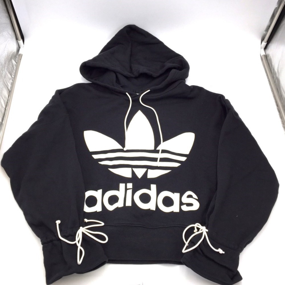 adidas アディダス ベリスタ パーカー フーディー M ブラック EC1897 美品_画像2