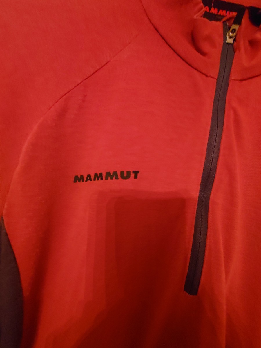 MAMMUT マムート パフォーマンスウールジップTシャツ アウトドア アンダーシャツ XLサイズ コロンビア 登山着 マウンテンウェア _画像3