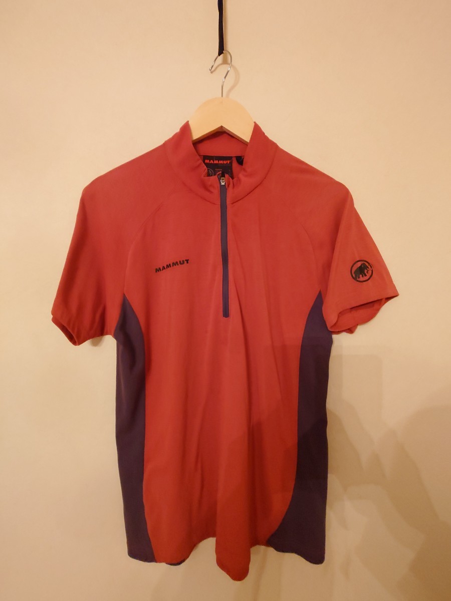 MAMMUT マムート パフォーマンスウールジップTシャツ アウトドア アンダーシャツ XLサイズ コロンビア 登山着 マウンテンウェア _画像1