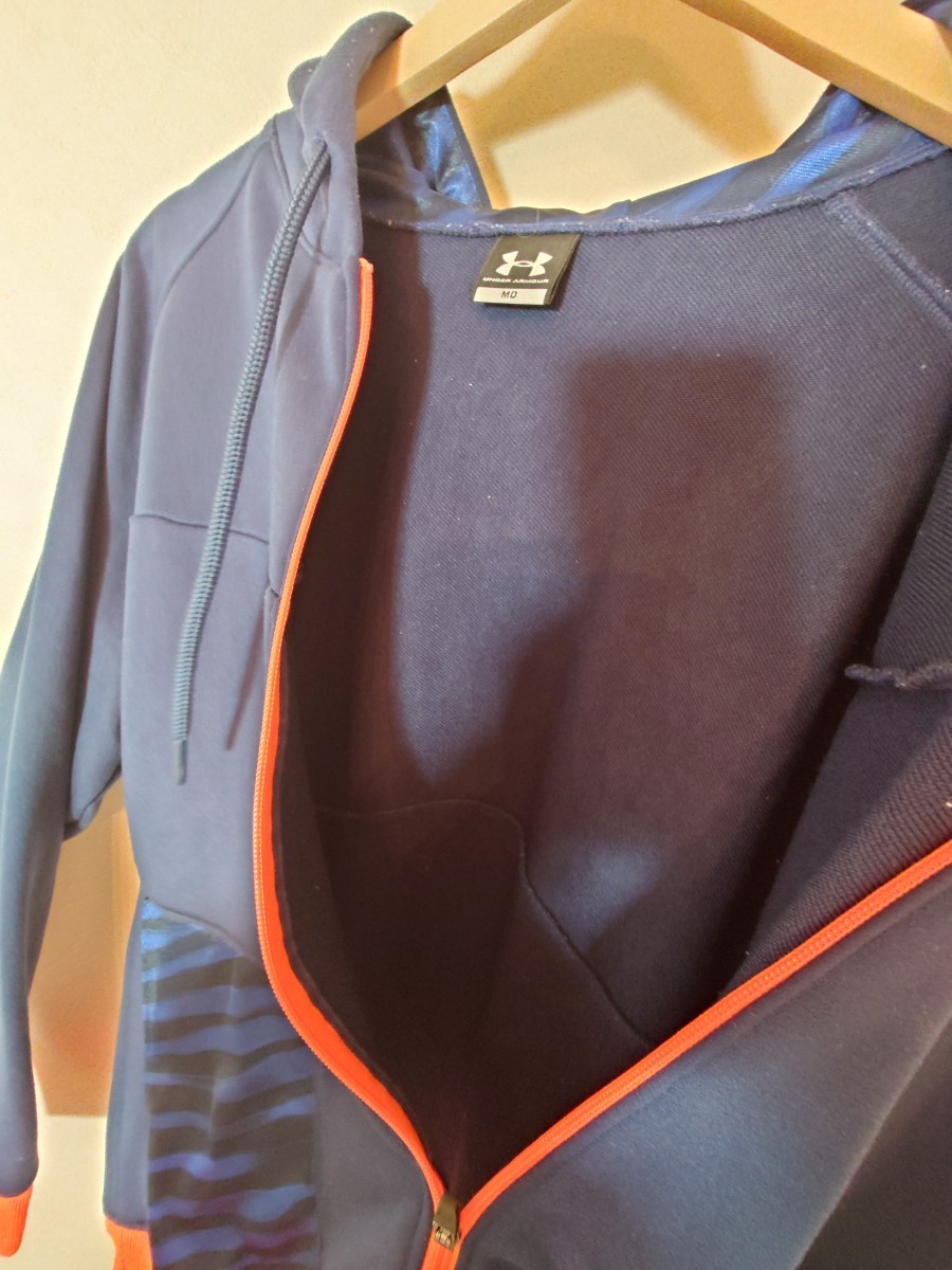 アンダーアーマー バスケットボール ジップアップパーカー メンズ Mサイズ MDサイズ UNDER ARMOUR スウェットシャツ_画像10