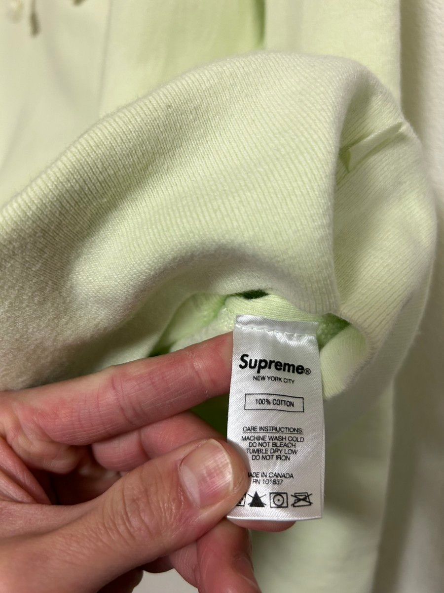 Supreme Box Logo ボックスロゴパーカー ペールライム Hooded Supreme Box Logo ボックスロゴパーカー ペールライム Hooded