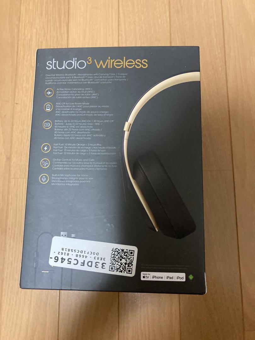 新品 片耳聞こえず Beats Studio3 ビーツ ワイヤレス wireless ノイズキャンセリングヘッドホン shadowgrey シャドーグレー 灰色 Bluetooth